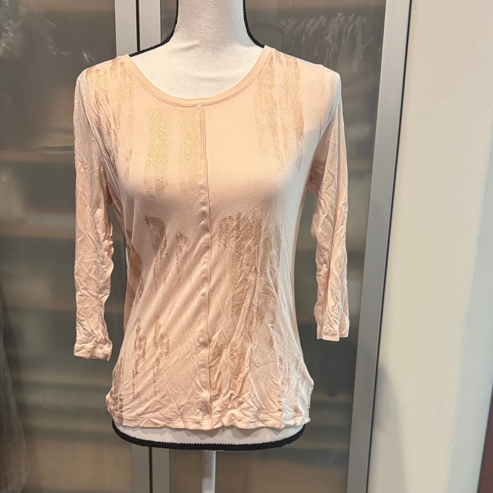 Calvin Klein Collection Beige Long Sleeve Top